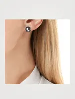 18K White Gold Tahitian South Sea Pearl Stud Earrings
