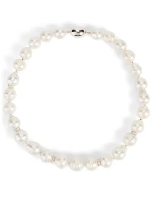 18K White Gold Pearl Necklace