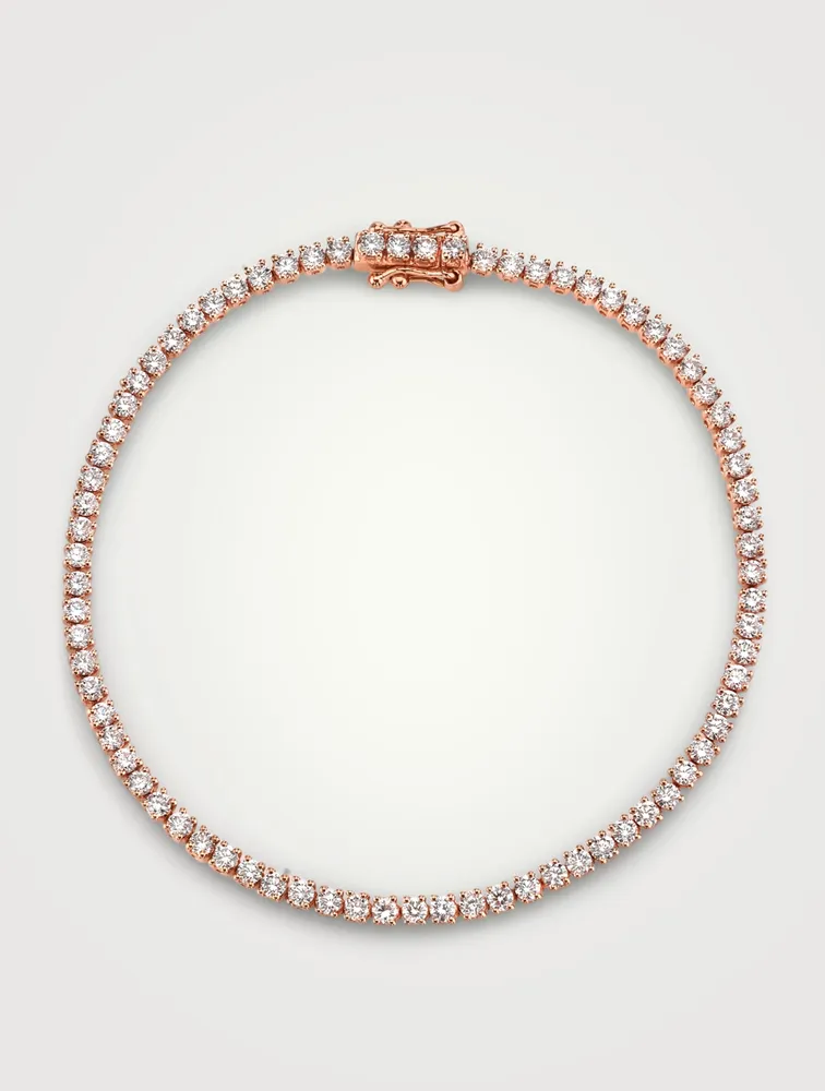 18K Rose Gold Hepburn Bracelet With Diamonds