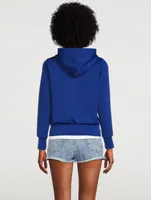 Embroidered Heart Zip-Up Hoodie