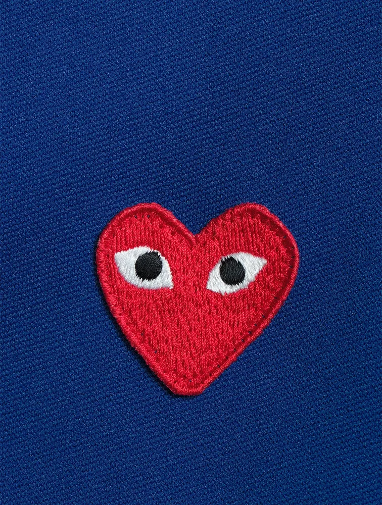 Embroidered Heart Zip-Up Hoodie