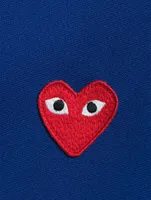 Embroidered Heart Zip-Up Hoodie