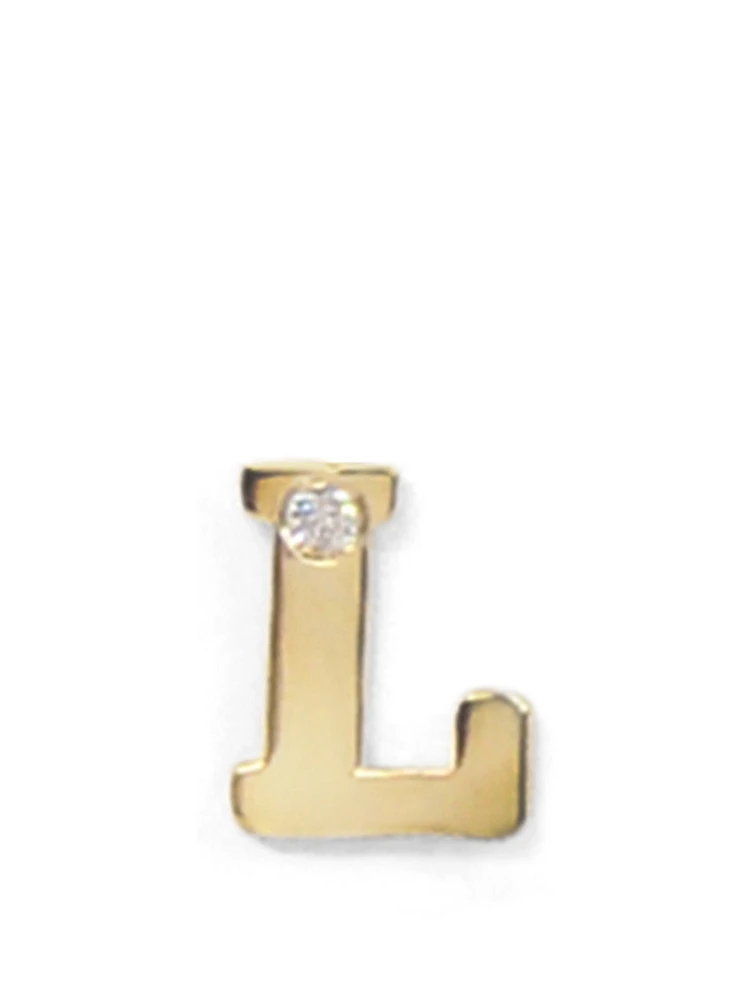 Love Letter 14K Gold Single Diamond Stud Earring
