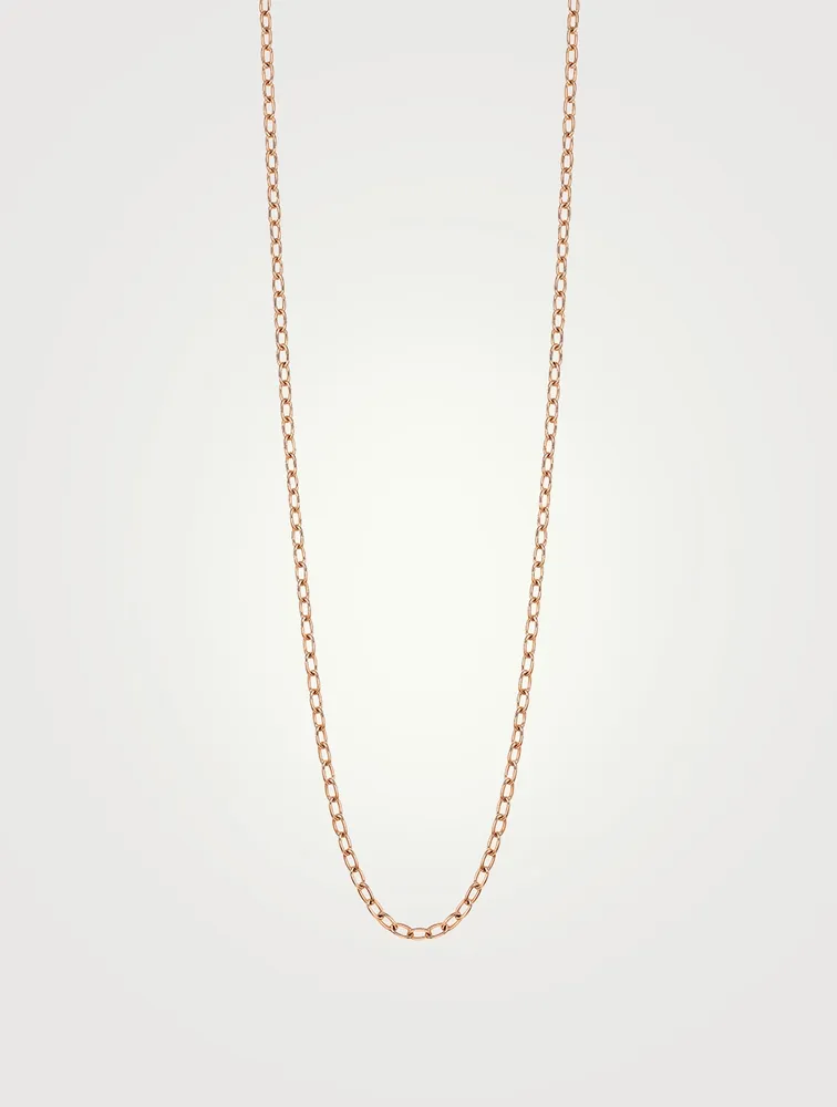 Inch 18K Rose Gold Chain Link Necklace