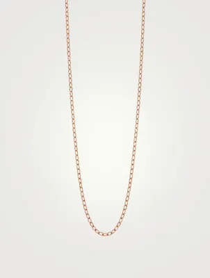 Inch 18K Rose Gold Chain Link Necklace