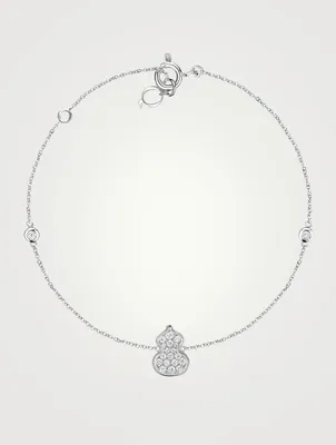 Petite Wulu 18K White Gold Bracelet With Diamonds