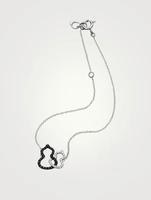 Petite Wulu 18K White Gold Double Bracelet With Diamonds