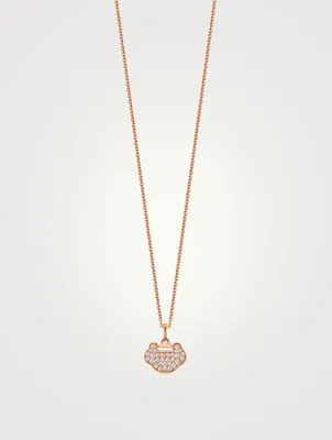 Petite Yu Yi 18K Rose Gold Necklace With Diamonds