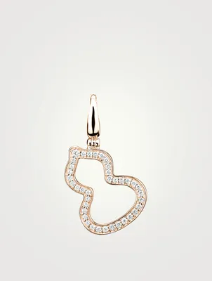 Small Wulu 18K Rose Gold Pendant With Diamonds