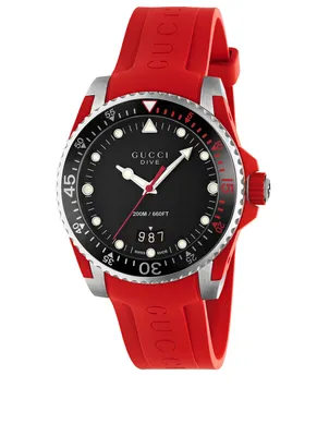 Gucci Dive Rubber Strap Watch