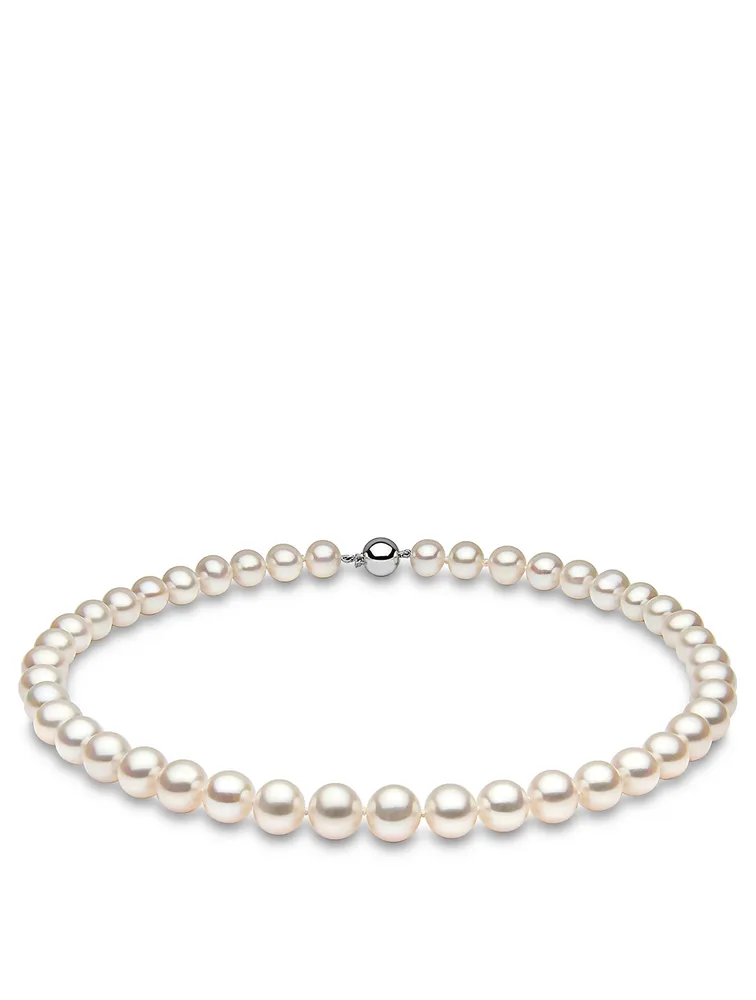 18K White Gold Pearl Necklace