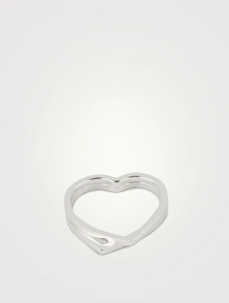 Coeur D'Antifer 18K White Gold Double Band Ring