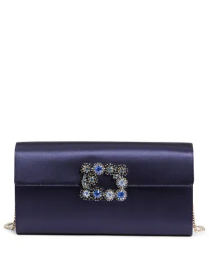 Flower Buckle Envelope Clutch Bag