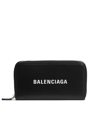 Two-Tone Leather Continental Wallet With Logo