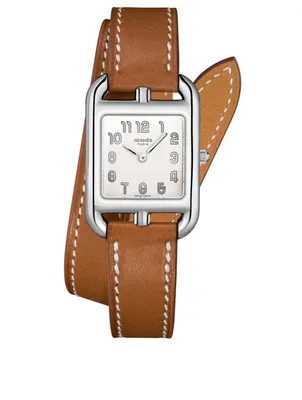 Small Cape Cod Stainless Steel Leather Wrap Strap Watch