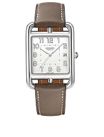 Very Large Cape Cod Stainless Steel Leather Strap Watch