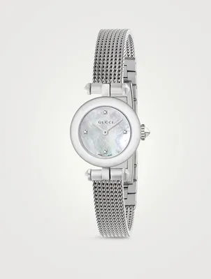 Diamantissima Stainless Steel Bracelet Watch With Diamonds