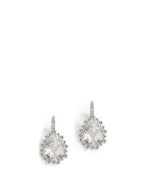 Dew Drop Sterling Silver Pear Drop Earrings With Topaz