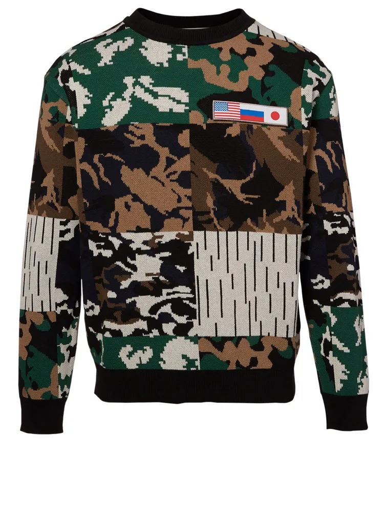 Camo Jacquard Sweater