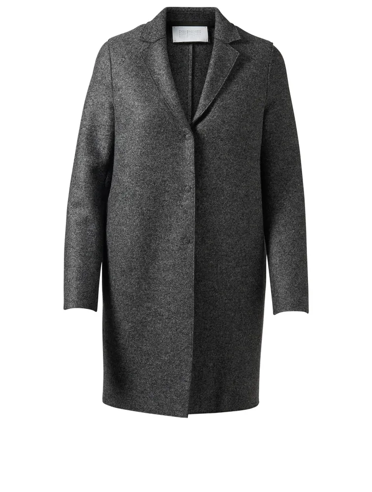 Pressed Wool Cocoon Coat