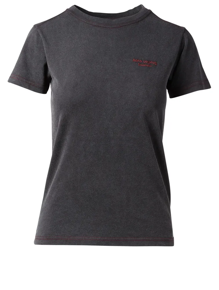 T-Shirt With Upside Down Logo