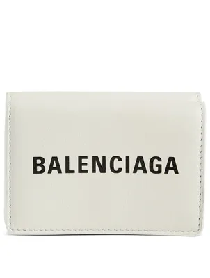 Mini Everyday Metallic Leather Wallet With Logo