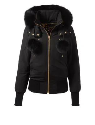 Goldboro Bomber Jacket With Fur Trim