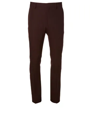 Wool Pants With Side Stripe