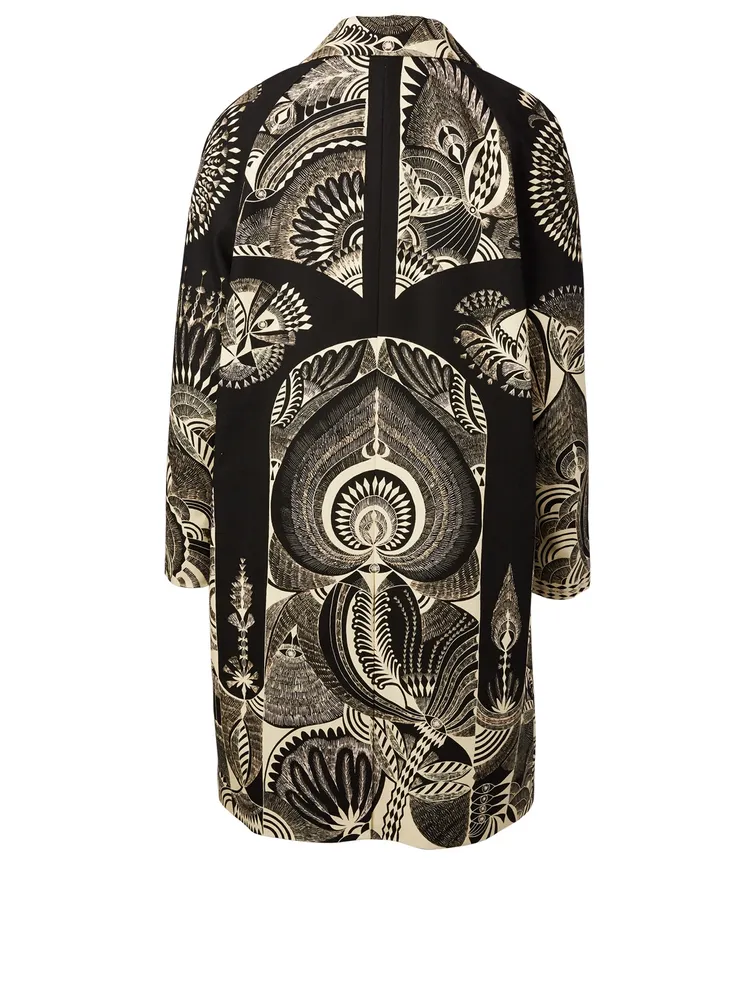 Ranja Canvas Coat In Folkloric Print