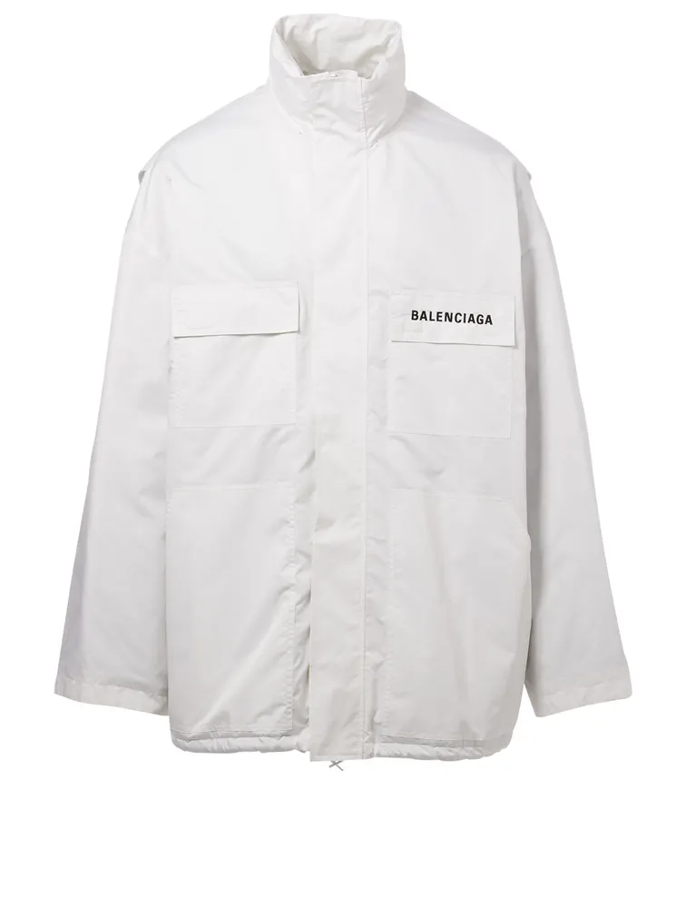 Windbreaker Jacket With Logo Pocket