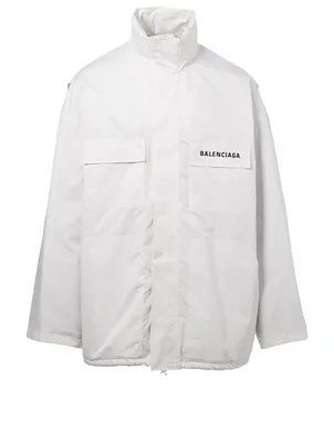 Windbreaker Jacket With Logo Pocket