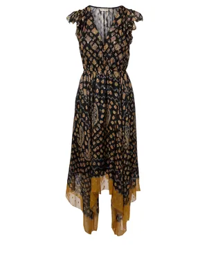 Aurelie Silk Georgette Midi Dress