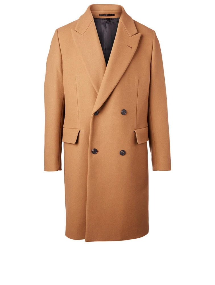 Mickey Cashmere Double-Breasted Overcoat