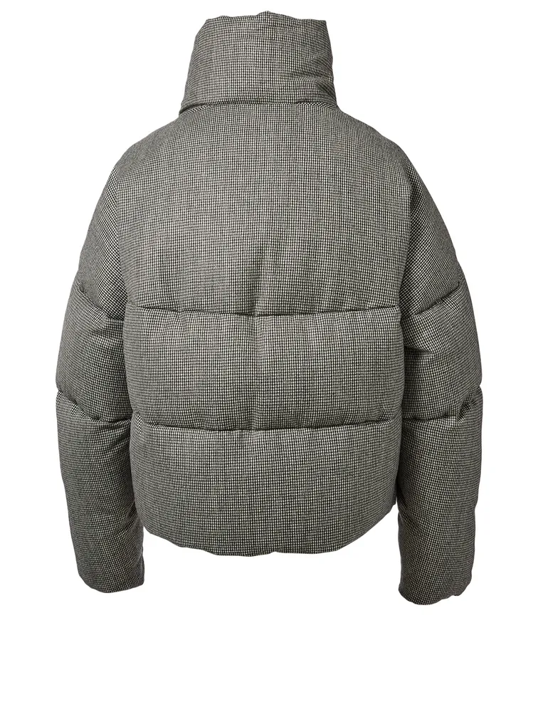 Cer Wool Down Puffer Jacket Houndstooth