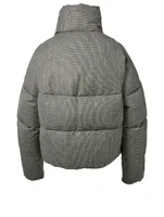 Cer Wool Down Puffer Jacket Houndstooth