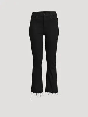 Hustler High-Rise Bootcut Jeans With Fray