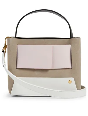 Dinky Colourblock Leather Top Handle Bag