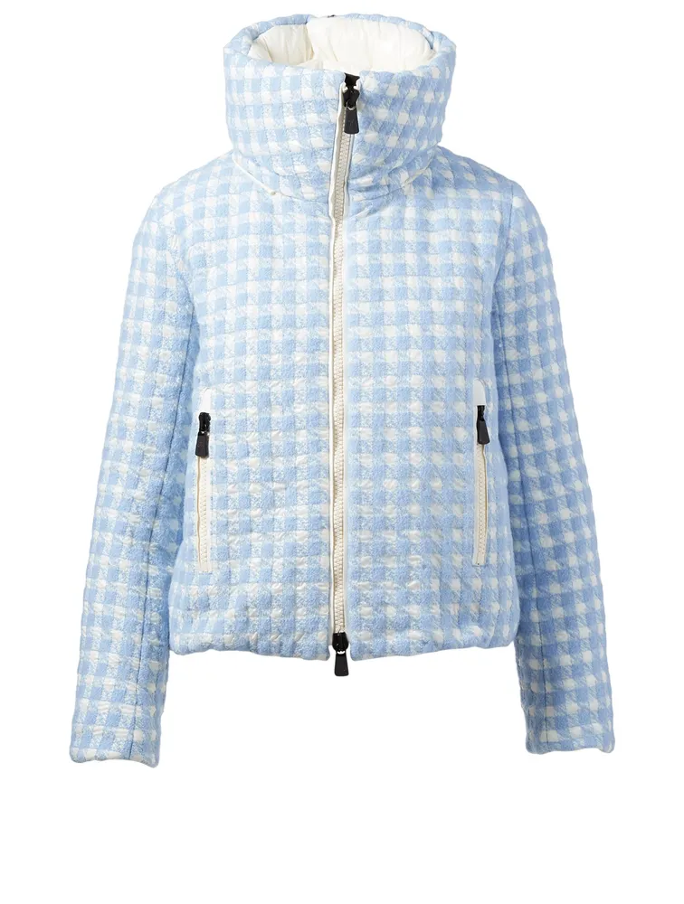 Mufule Down Puffer Jacket Gingham Check