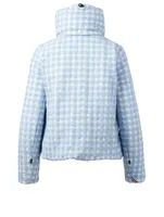 Mufule Down Puffer Jacket Gingham Check