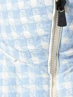 Mufule Down Puffer Jacket Gingham Check