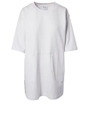 Boxy Cotton Sweatshirt Dress