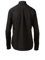 6 Moncler x Noir Poplin Button-Up Shirt With Floral Detail