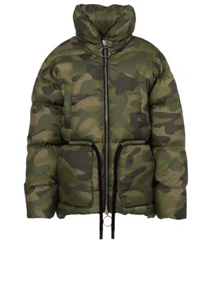 Mishko Down Puffer Jacket Camo Print