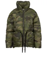 Mishko Down Puffer Jacket Camo Print