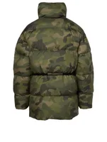 Mishko Down Puffer Jacket Camo Print