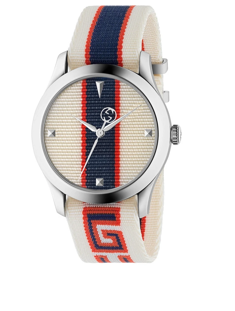 G-Timeless House Code Steel Nylon Strap Watch