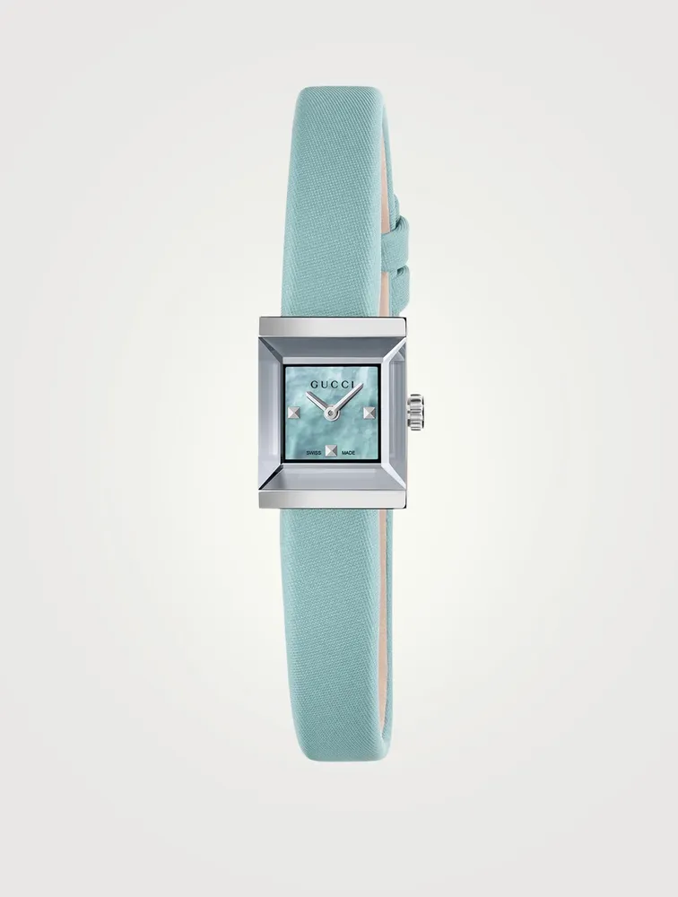 G-Frame Small Square Satin Strap Watch