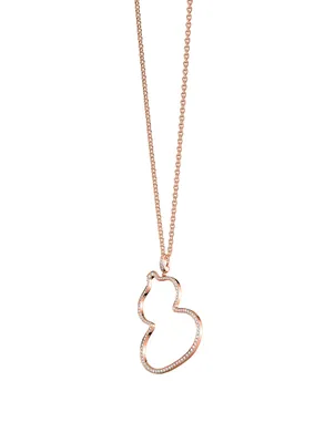 Wulu 18K Rose Gold Pendant With Diamonds