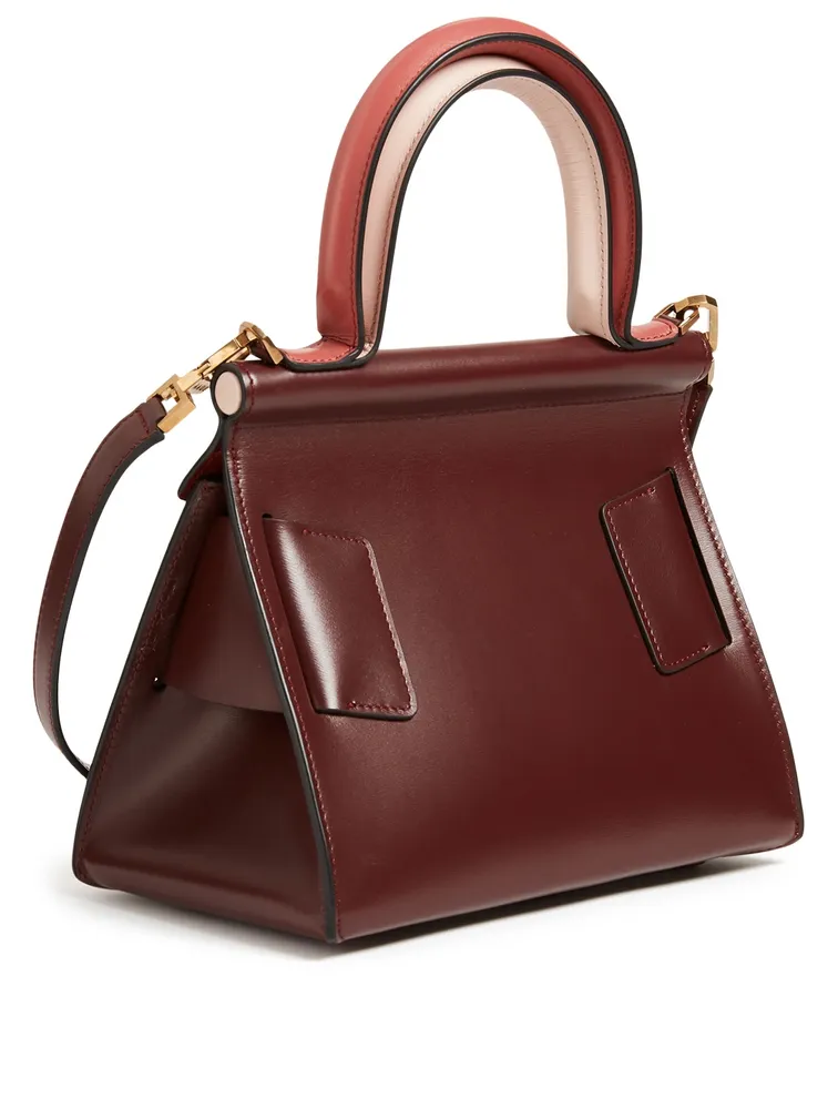Karl 24 Leather Double Top Handle Bag