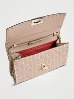 Rockstud Spike Leather Crossbody Clutch Bag
